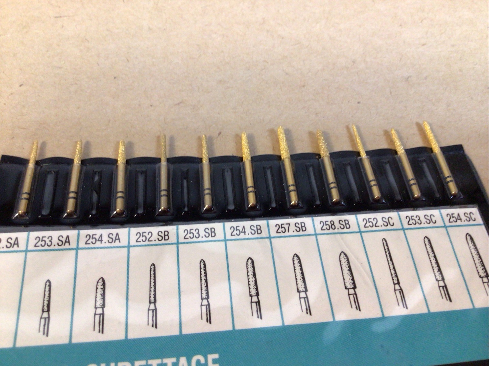 Vintage Premier Dental TWO STRIPER General Operative, Pears, Cones, Gingival
