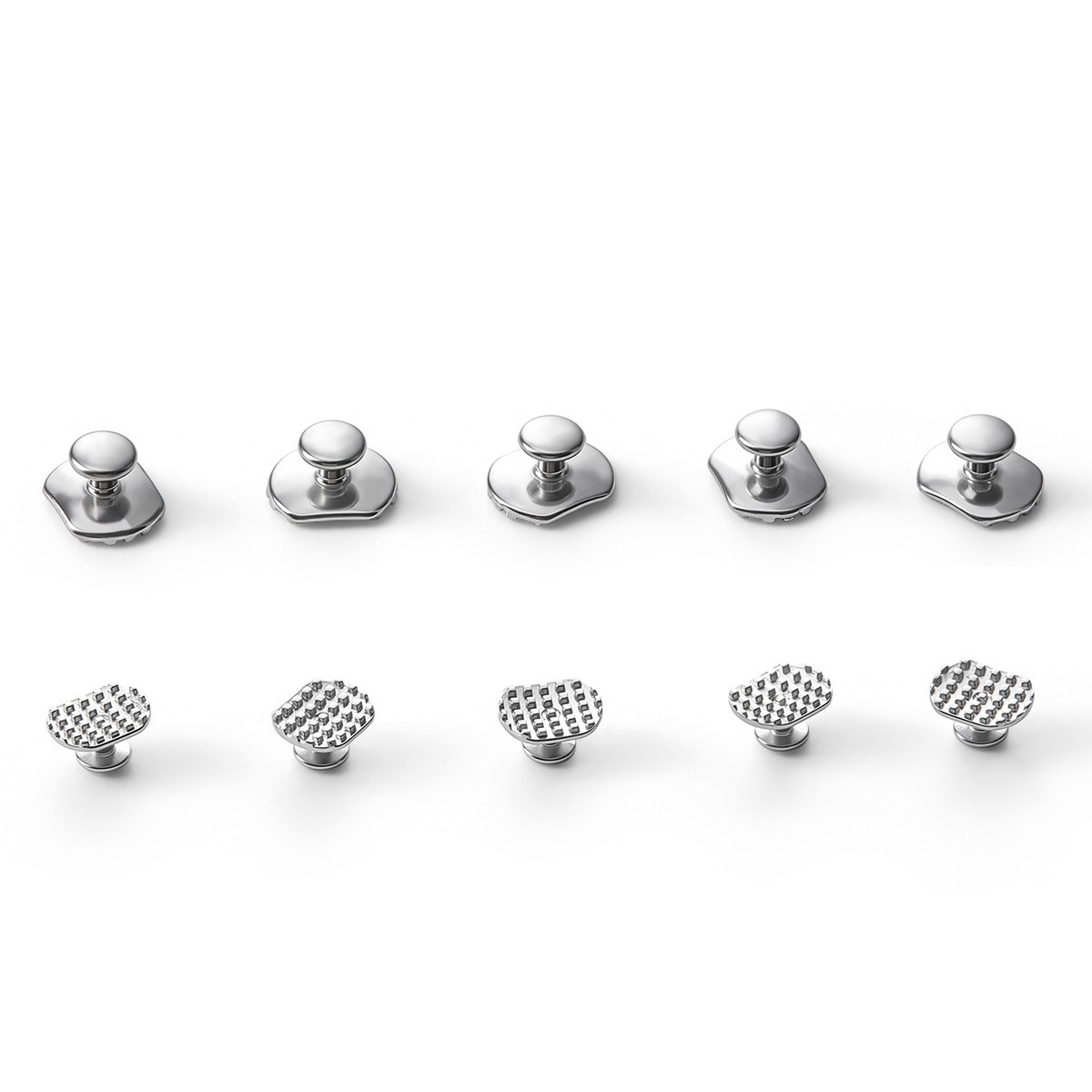 AZDENT Dental Orthodontic Metal Lingual Buttons Monoblock Bondable Rectangular