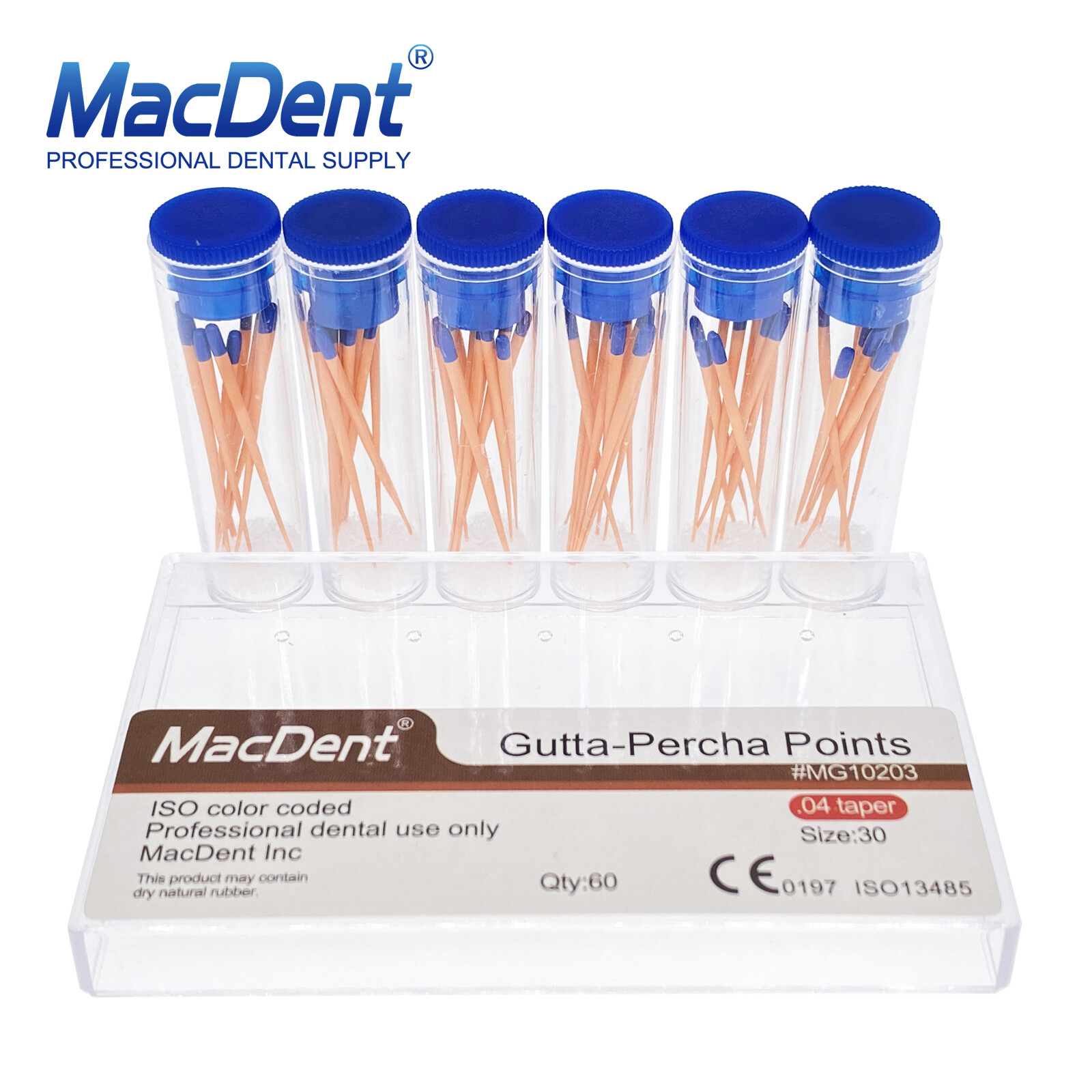 60/120pcs Dental Gutta Percha Points Taper 0.02/0.04/0.06 15-40 45-80 ALL Sizes