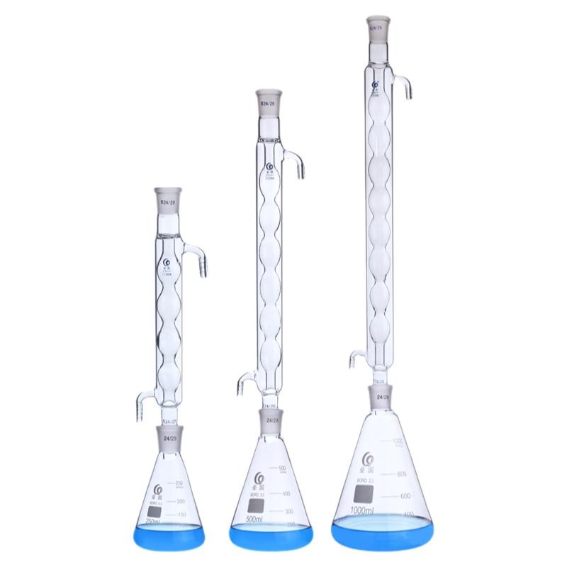 Chemistry Lab Supply: Backflow Glassware Set, 250ml-1000ml, Chromate Detector