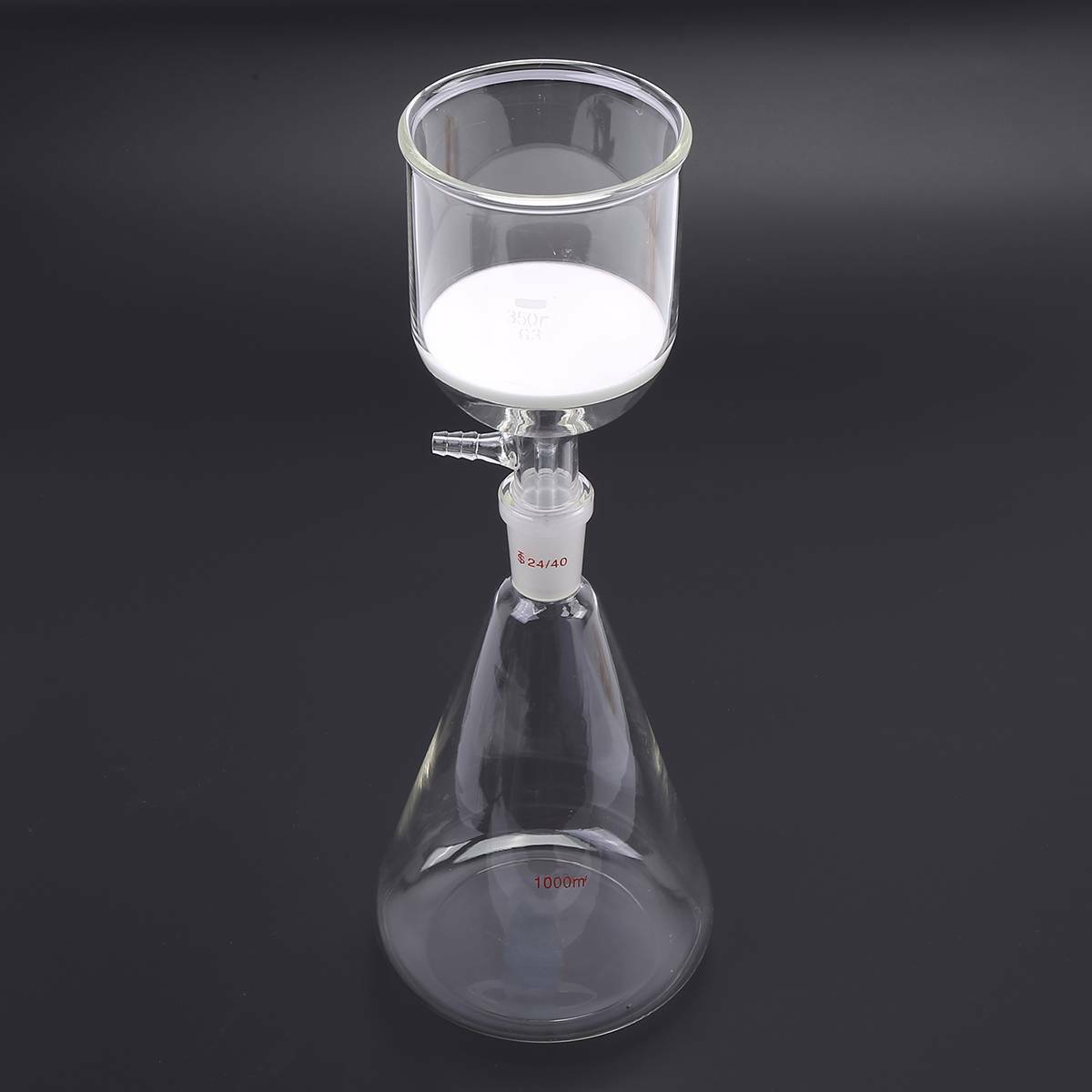 Lab Filtering Flask Glass Vacuum Suction Filter 1000ml Buchner Funnel 350ml Kit
