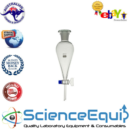 Separatory Funnel KIT Separating- PTFE Stopcock Funnel Holder-Metal Stand-125ml