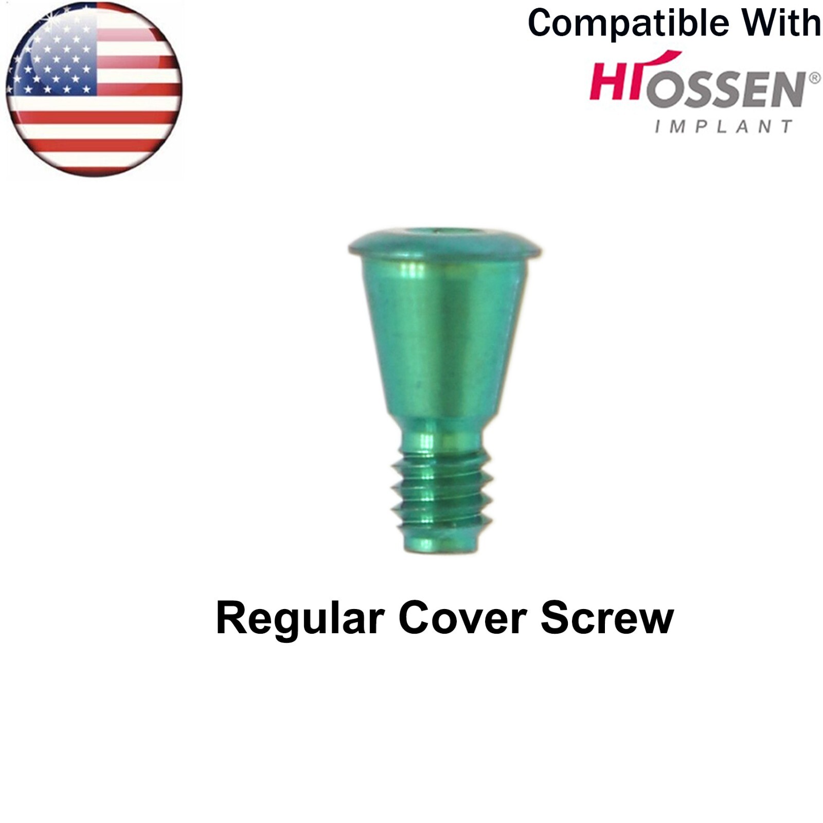 US Dental OSS Cover Screw Mini Regular Fits Hiossen Osstem Healing Cap Abutment