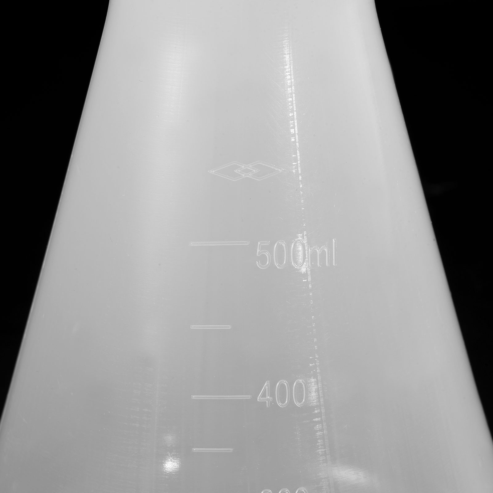 500ml Plastic Erlenmeyer Flask, 2 Pack Wide Mouth Conical Flask