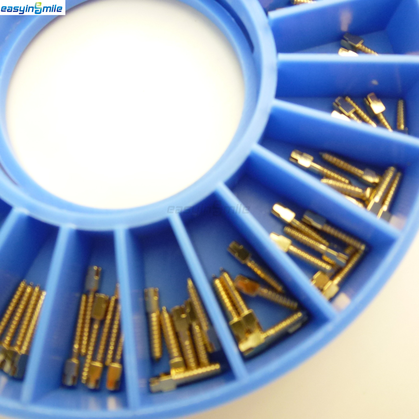 Dental Endodontic Conical Screw Posts Kits Refill Gold/Silver Plated+2Key 120Pcs