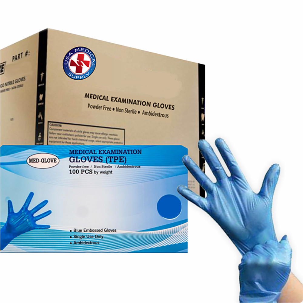 MED-GLOVE Medical Examination Gloves(TPE) , MEDIUM – 2 Boxes of 100