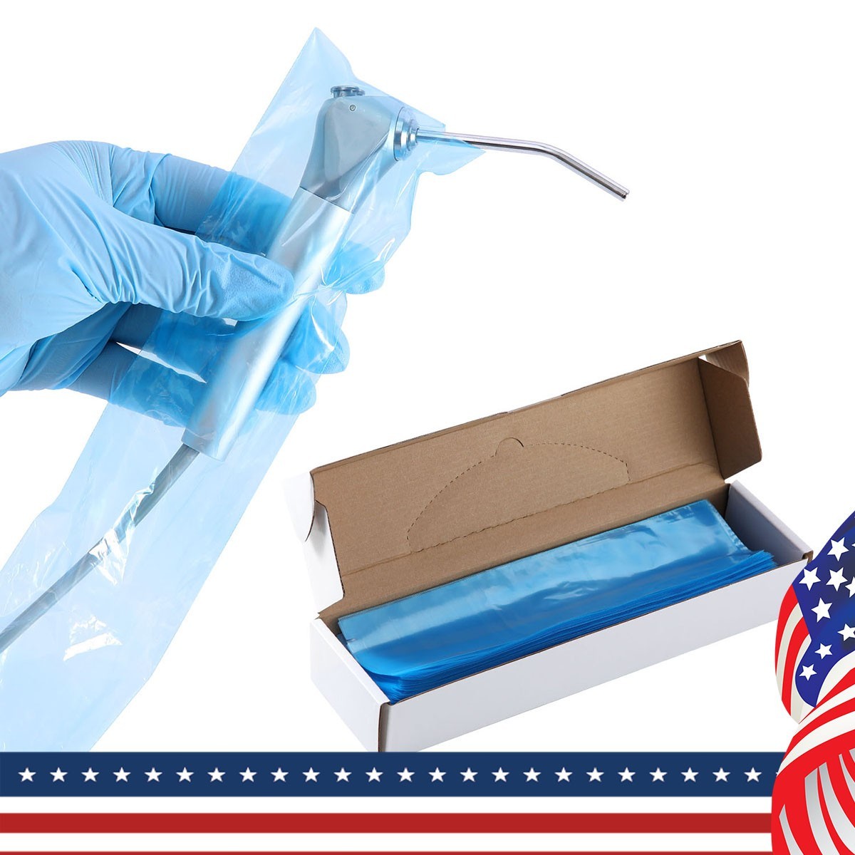 FDA Dental 3-Way Covers Handpieces Air Water Spray Syringe 2.5″X10″ Sleeves