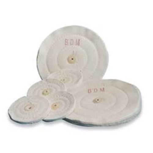 Buffalo Dental 4″ x 42 ply muslin buff, center hole for tapered chuck