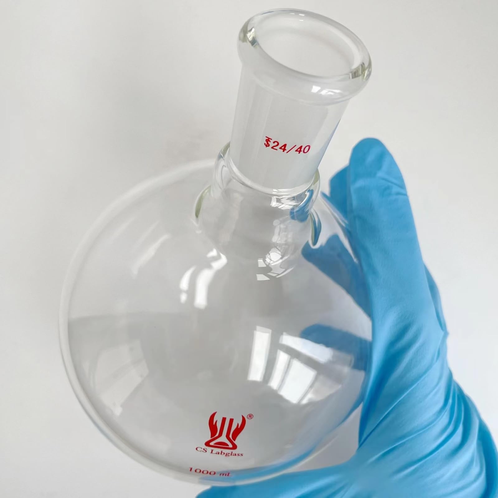 1000ml Single Neck Round Bottom Flask with 24/40 Standard Taper Outer Joint, …