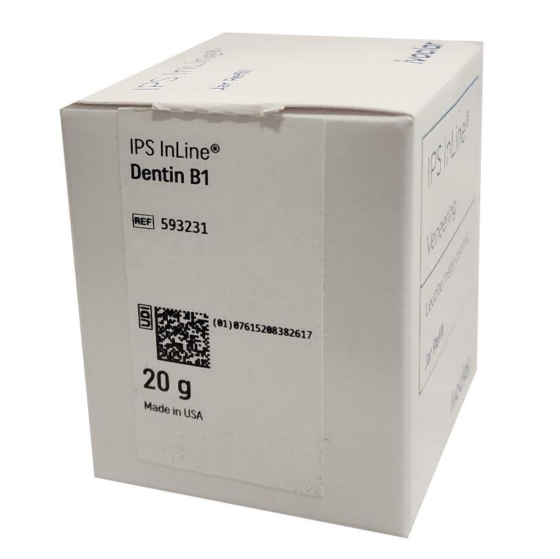*1-Pack* Ivoclar Vivadent IPS InLine Dentin A-D B1 Refill 20g Powder 593231