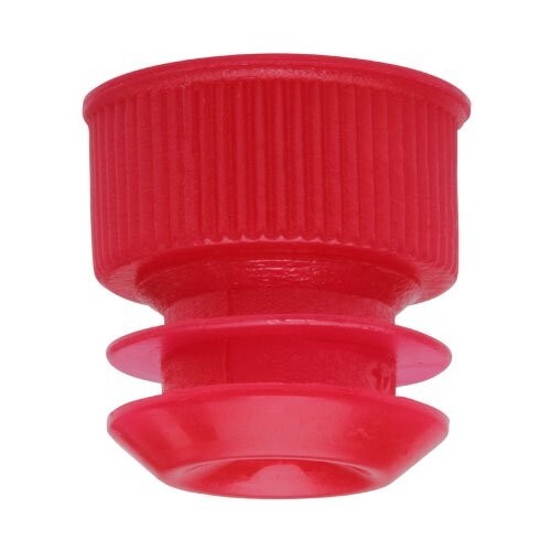 Test Tube Cap, Flange Type, 16mm, Red, Karter Scientific 208F1 (Pack 10000)