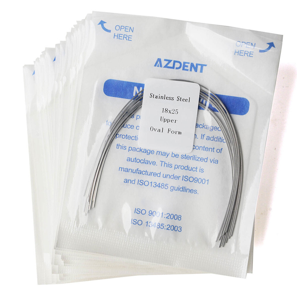 AZDENT Dental Orthodontic Stainless Steel Rectangular Arch Wires Oval Form