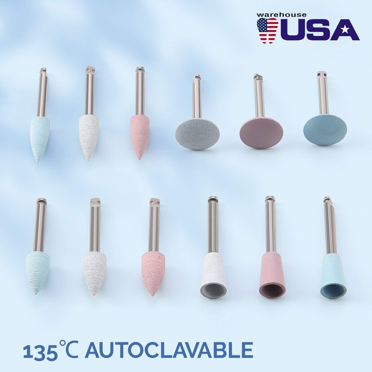 5 Kits Dental Silicone Polisher Polishing Kit RA for Composite Teeth Porcelain