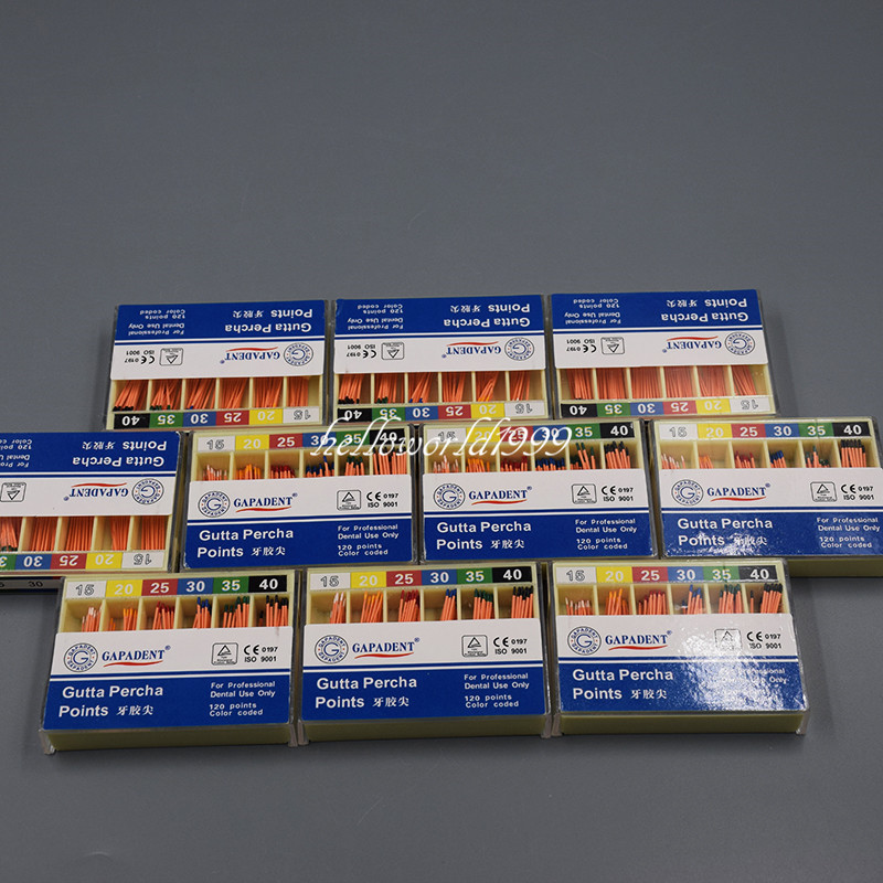 1 Box GAPADENT Brand Dental Regular Gutta Percha Points Endo 15#-40# 120Pcs/Pack