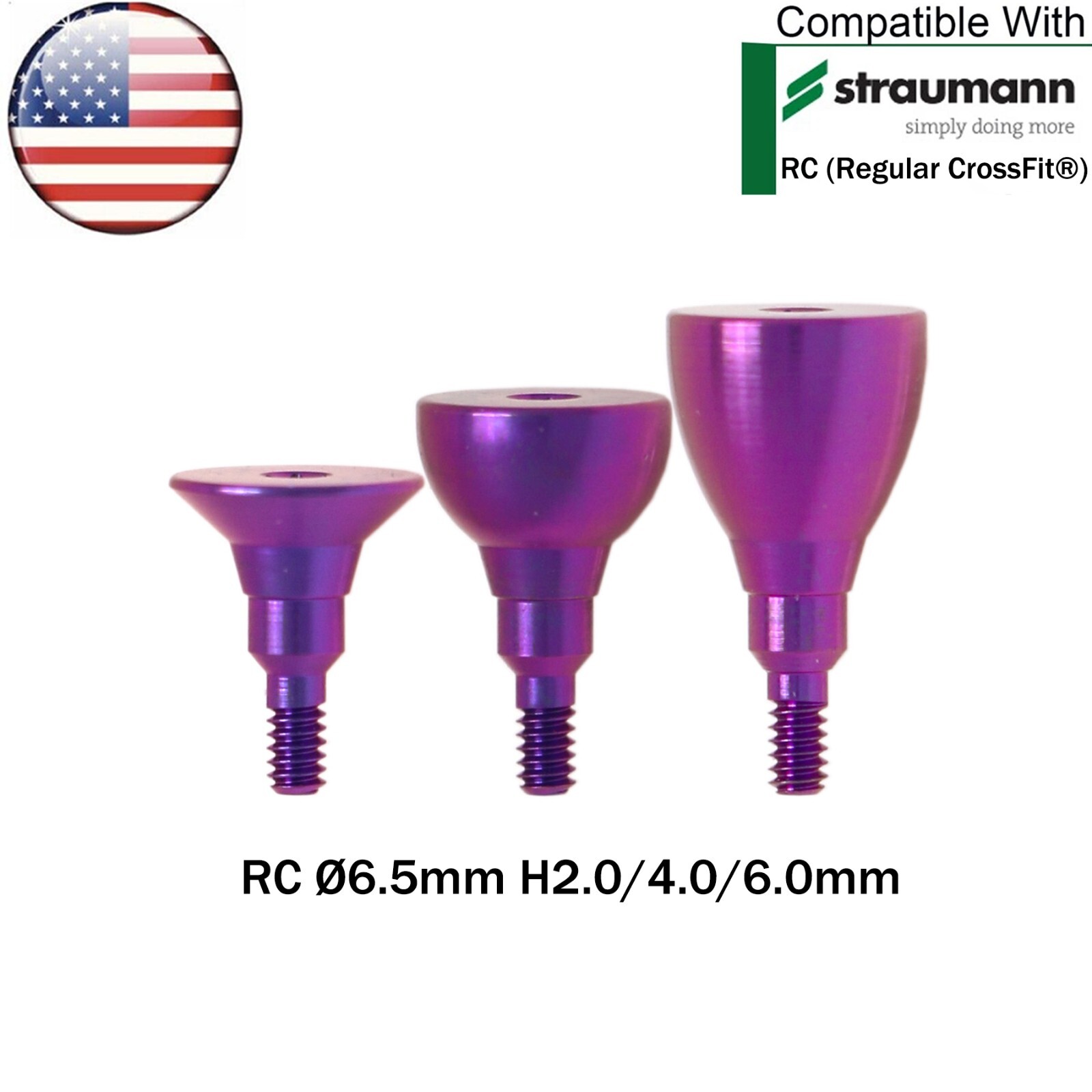 US RC Dental Healing Abutment Healing Closure Caps Fit Straumann ITI Bone Level