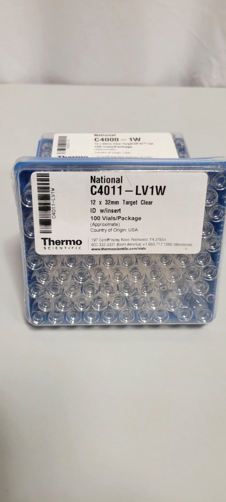 NATIONAL SCIENTIFIC C4011-LV1W CLEAR VIALS 12 X 32 mm – Lot of 2