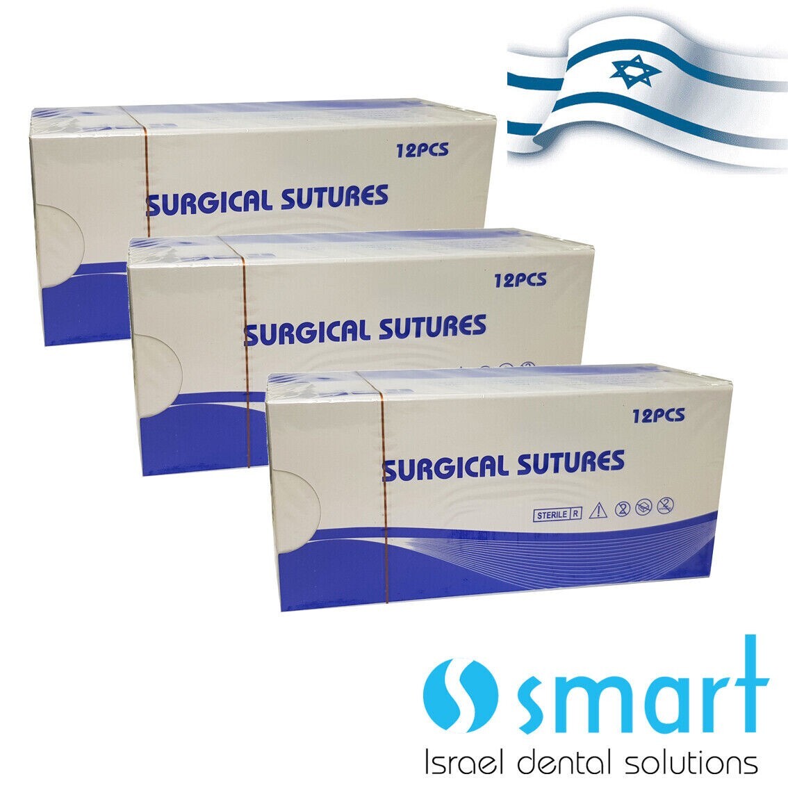 LOT x 3 Dental and Veterinary Non Absorbable stitch SILK 3/0 box 12 pcs