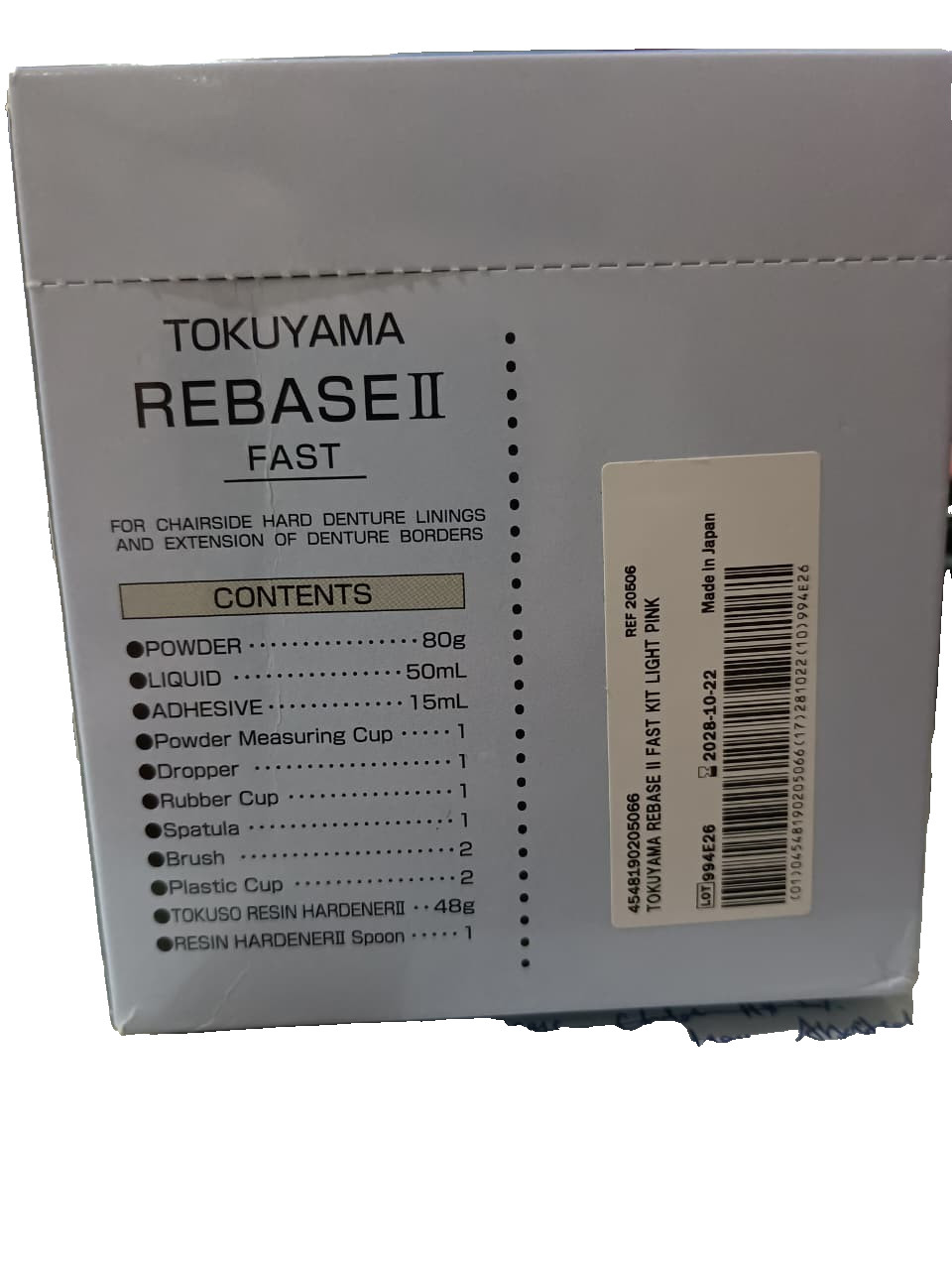 Tokuyama Rebase II FAST Chairside Hard Denture Reline Material – Free Shipping