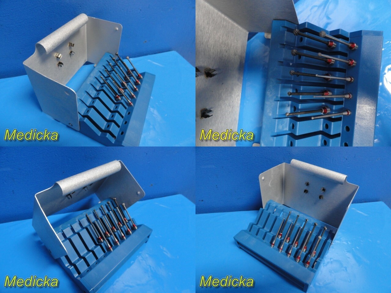 Conmed Linvatec Surgical Osteon Assorted NEURO BURS W/ Bur Rack (1.5-5mm) ~23720