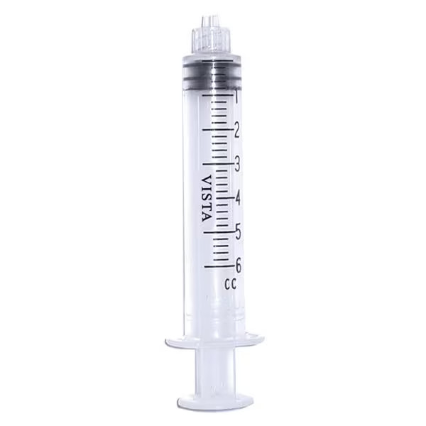Vista Dental Luer Lock Syringes 6cc Disposable 100 Per Bag 316060