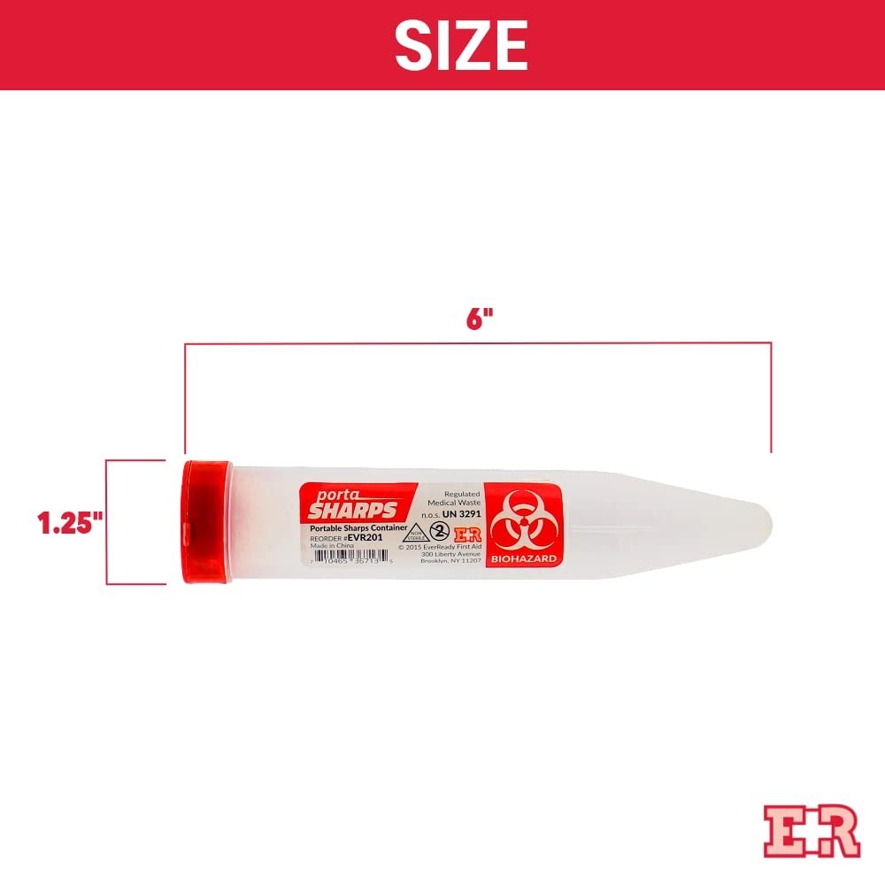 Portable 6 Count Sharps Container with Locking Lid – Essential for Medical Use