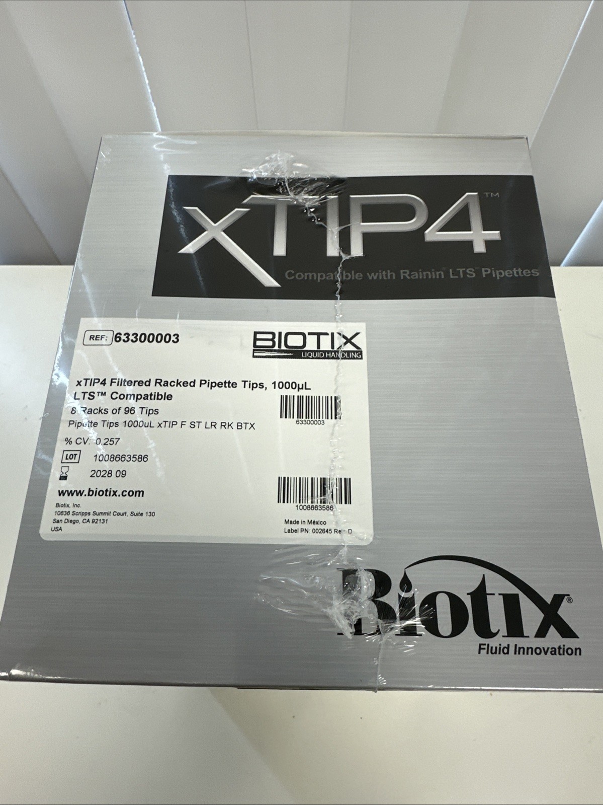 Biotix 63300003 Rainin LTS xTIP4 Filtered Pipette Tips 1000uL New EXP: 09/2028