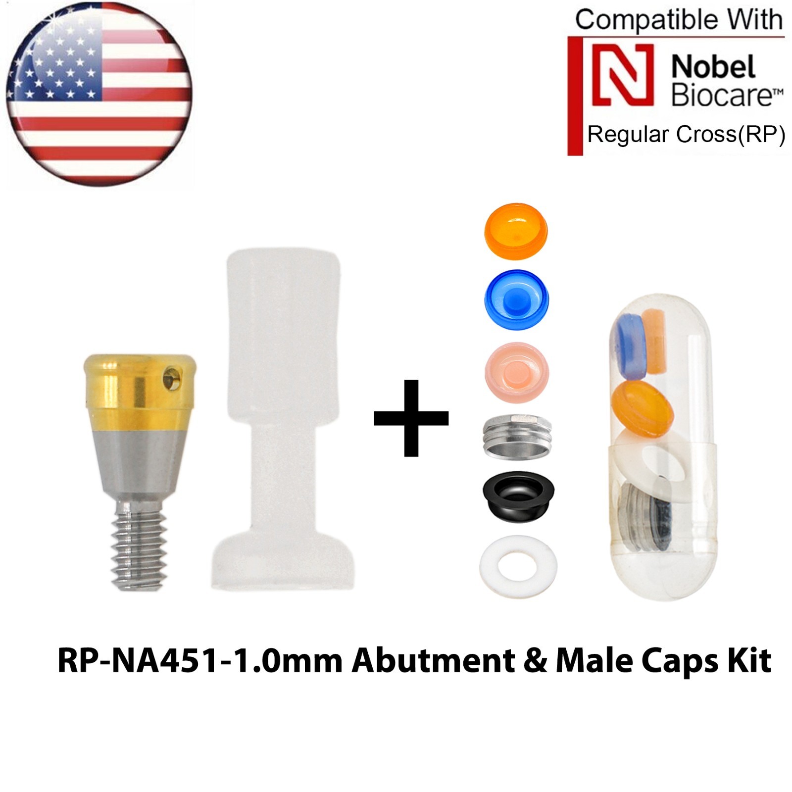 US Overdenture Locator Ti Abutment Fit Zest Retention Caps Hiossen Nobel Zimmer