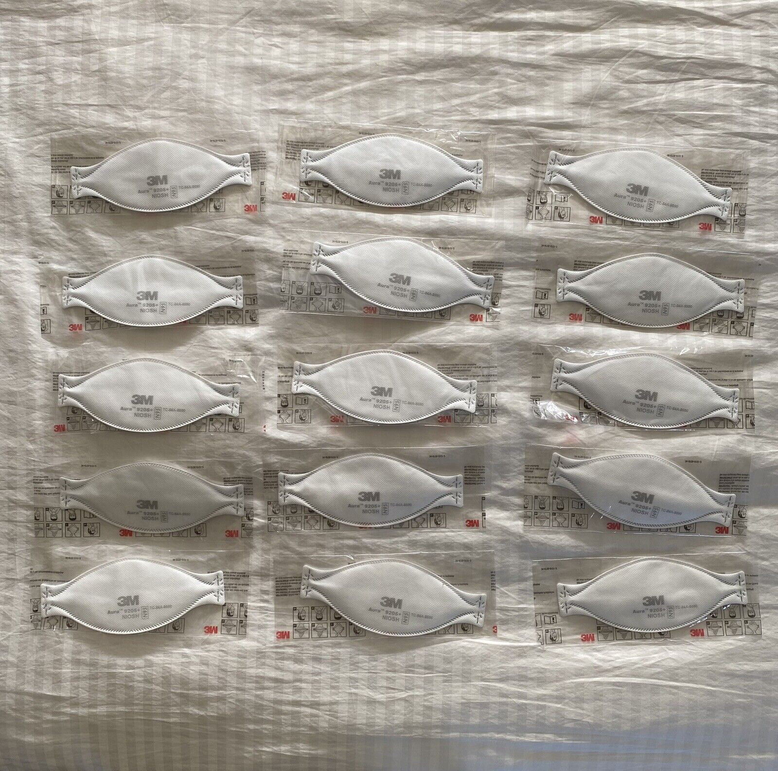 3M Aura 9205+ N95 NIOSH Approved Particulate Respirator Masks Qty 15