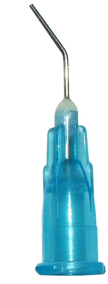 100 (Blue) Pre Bent Needle Tips for Etch – Sealant Pre-Bent needle tips 25 Ga.