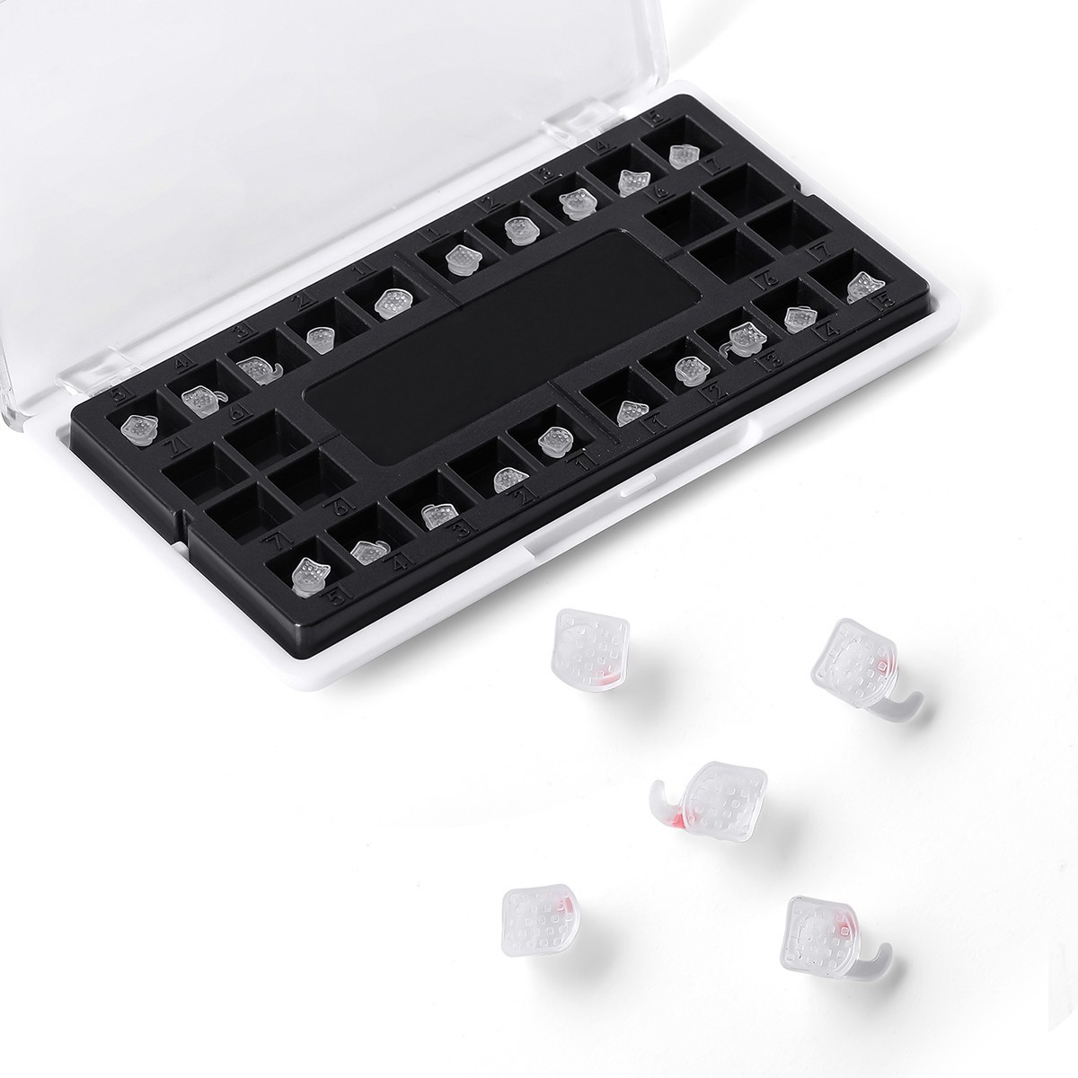 AZDENT Dental Orthodontic Ceramic Brackets Braces Roth/MBT 0.022 Hooks 345