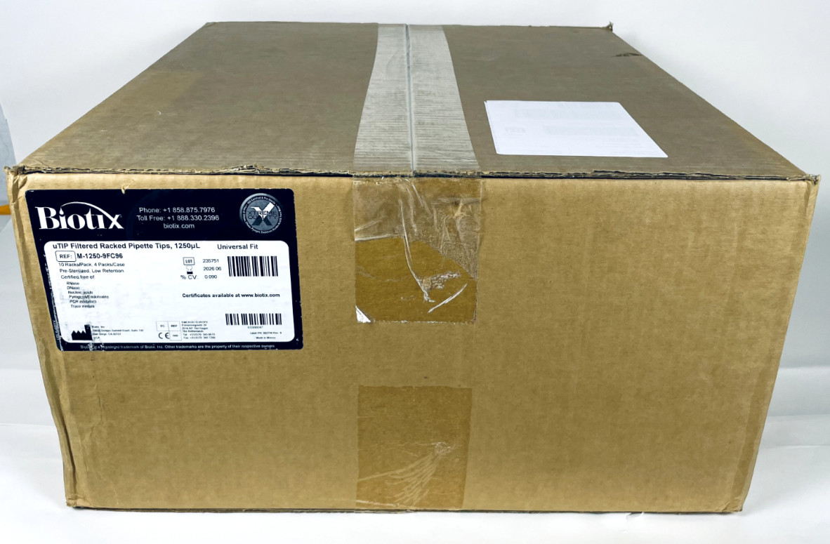 Biotix 1250uL Filtered Pipette uTIPs PCR Univ. Fit M-1250-9FC96