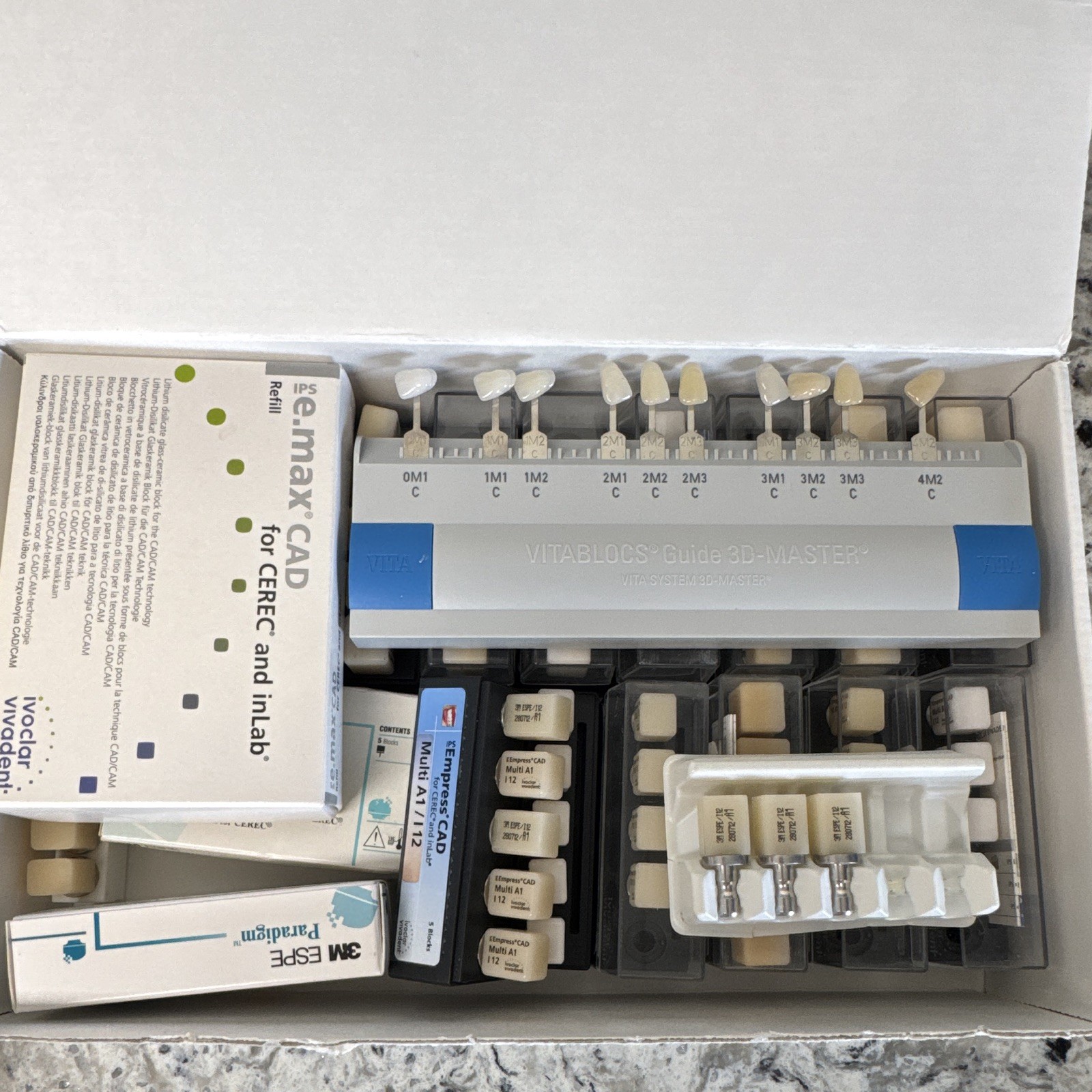 DenMat Lab Dental Lab CAD/CAM Blocks Kit, VITABLOCS 3D-MASTER Guide LT A2/C14