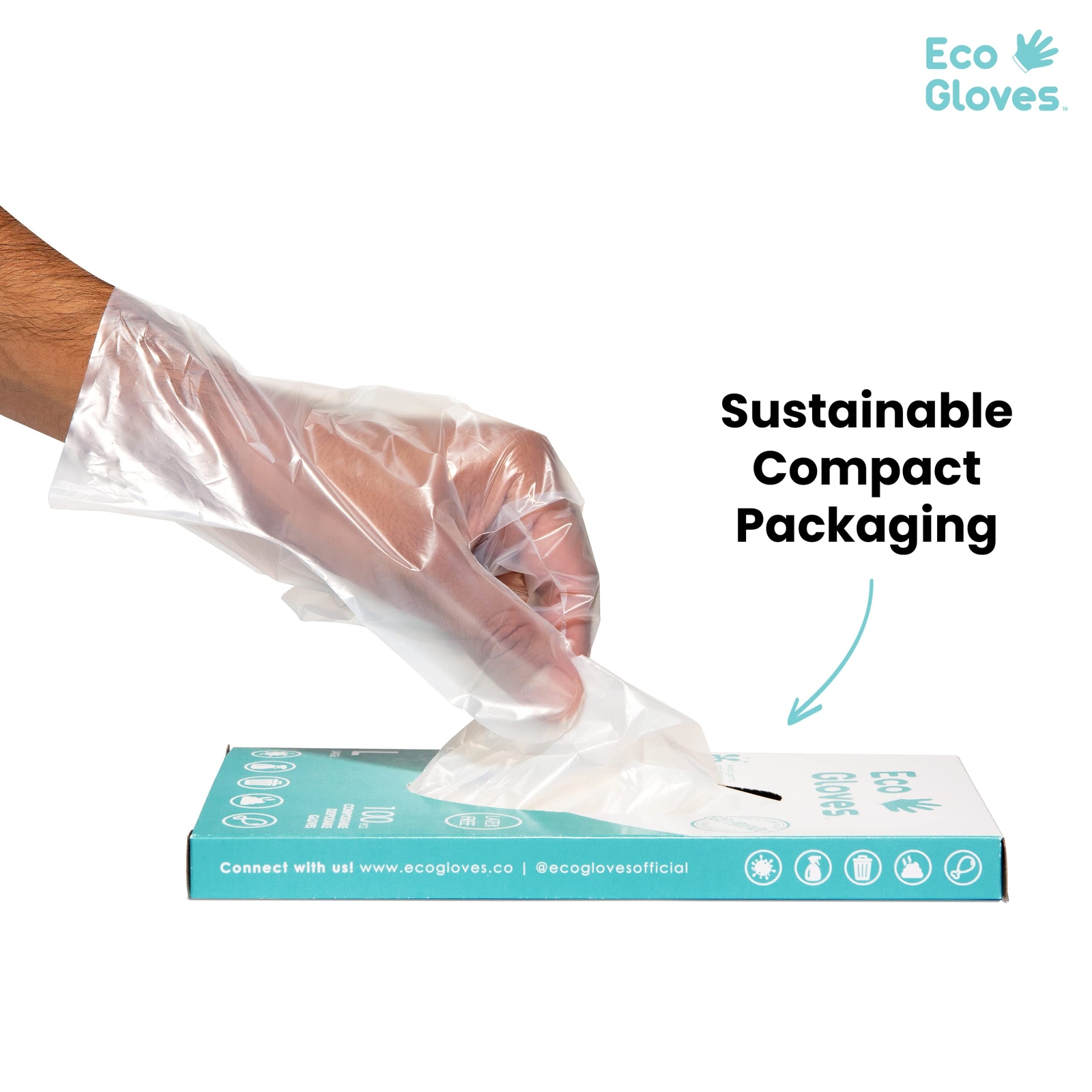 Plantbased Compostable Ecofriendly Gloves For Food Prep & Cleaning