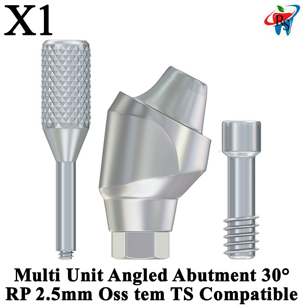 1x Dental Oss tem TS Compatible Multi Angulated Prosthetic 30° Regular 2.5mm