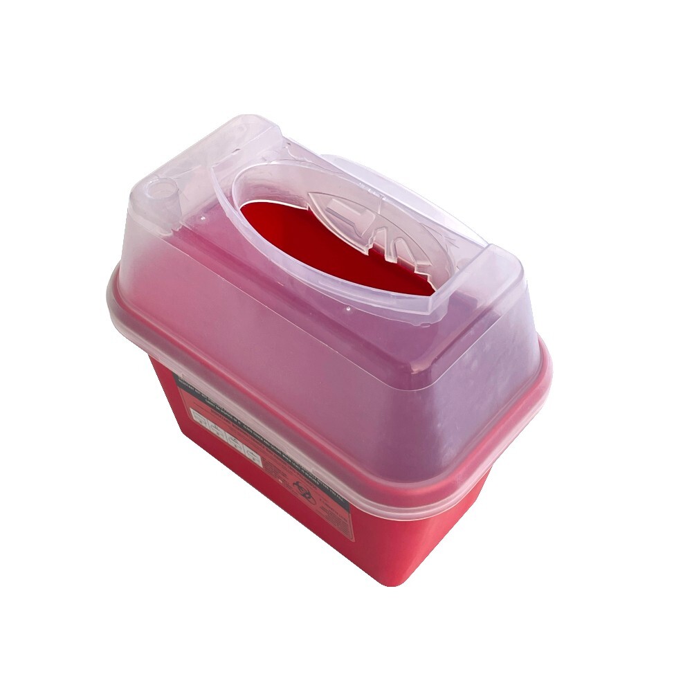SHARPS CONTAINER 1 & 2 QUART/LITER -Needle Disposal Phlebotomy Tattoo Dental