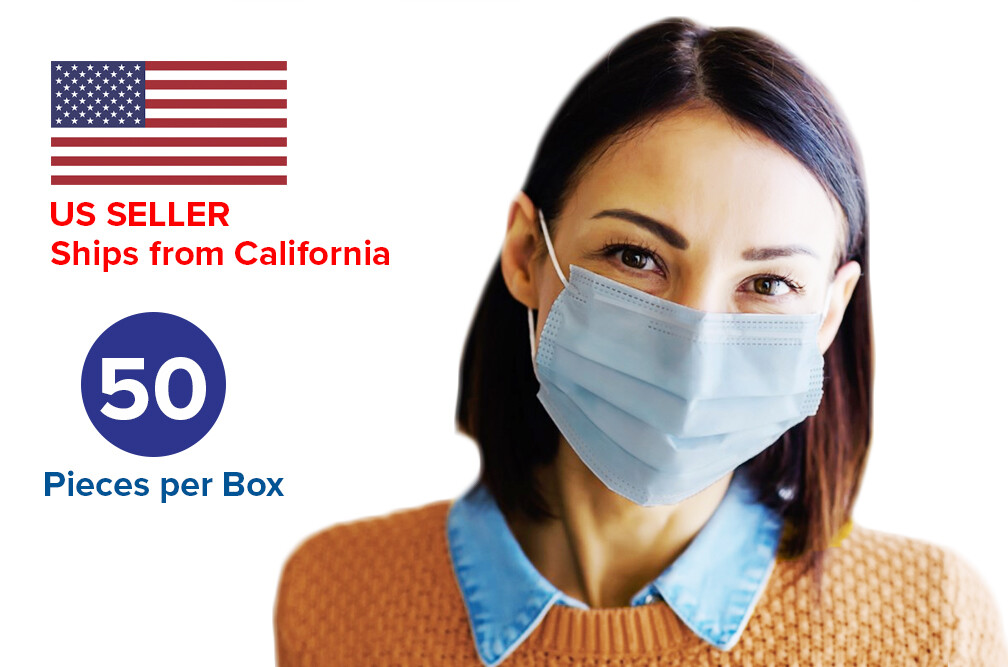Disposable Face Mask – 50 Pack