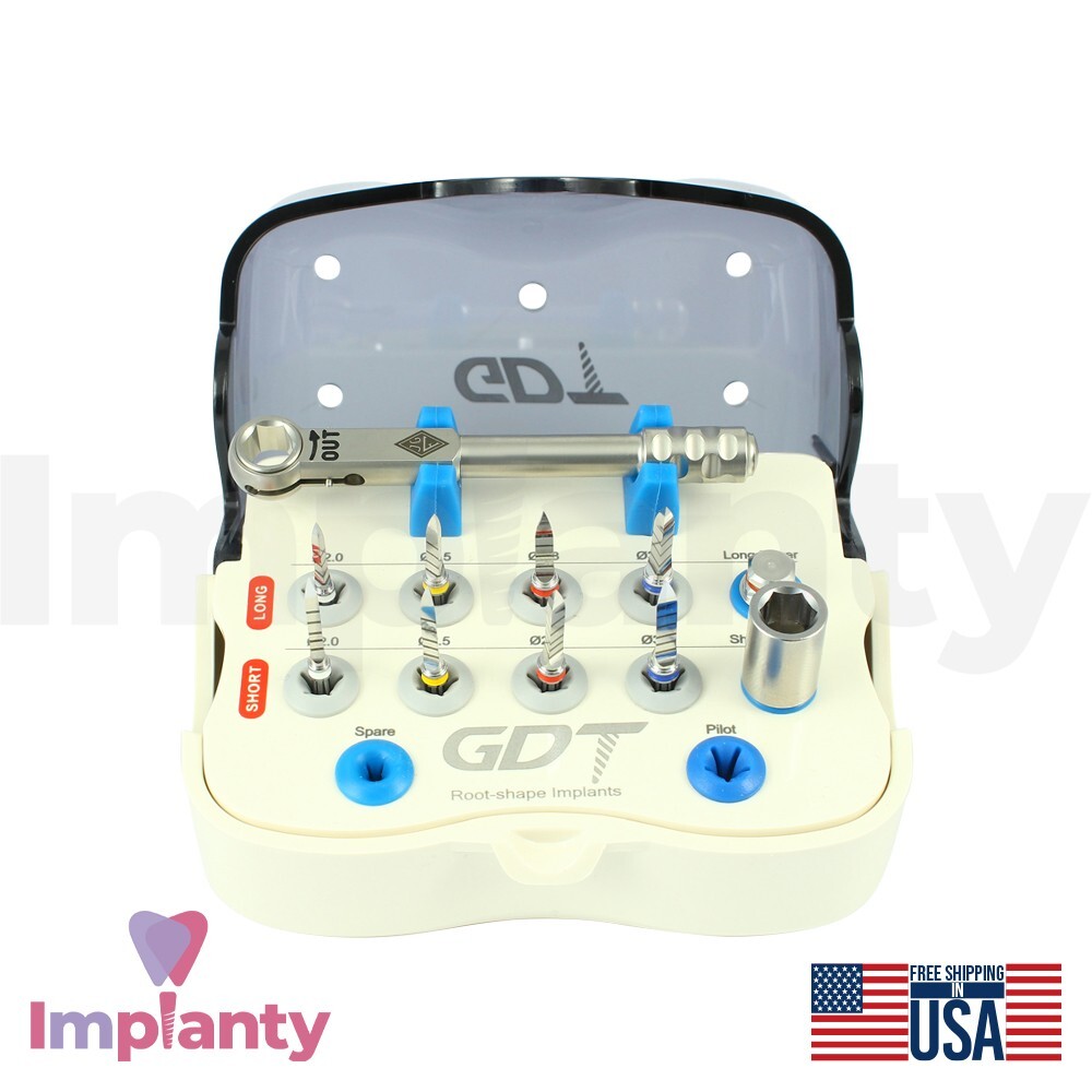 Dental Basic Kit For Root Shaped One Piece Fixture Plastic Stainless Steel