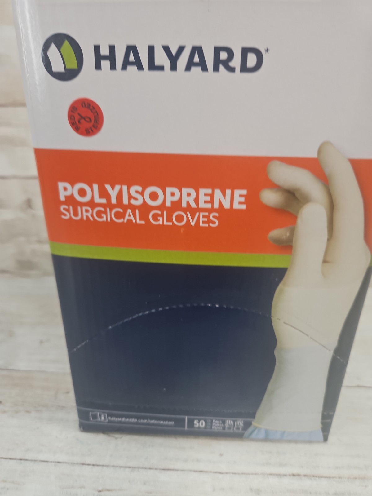 HALYARD Polyisoprene Surgical Gloves *1 Box 50 Pair* Size: 8.5 *See Date*5-25