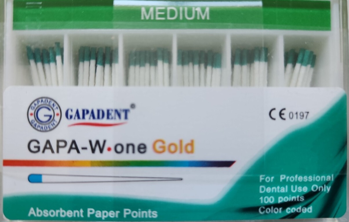 Medium Gapadent Wave 1 Absorbent Paper 100 Points Dental Endodontic Root Canal