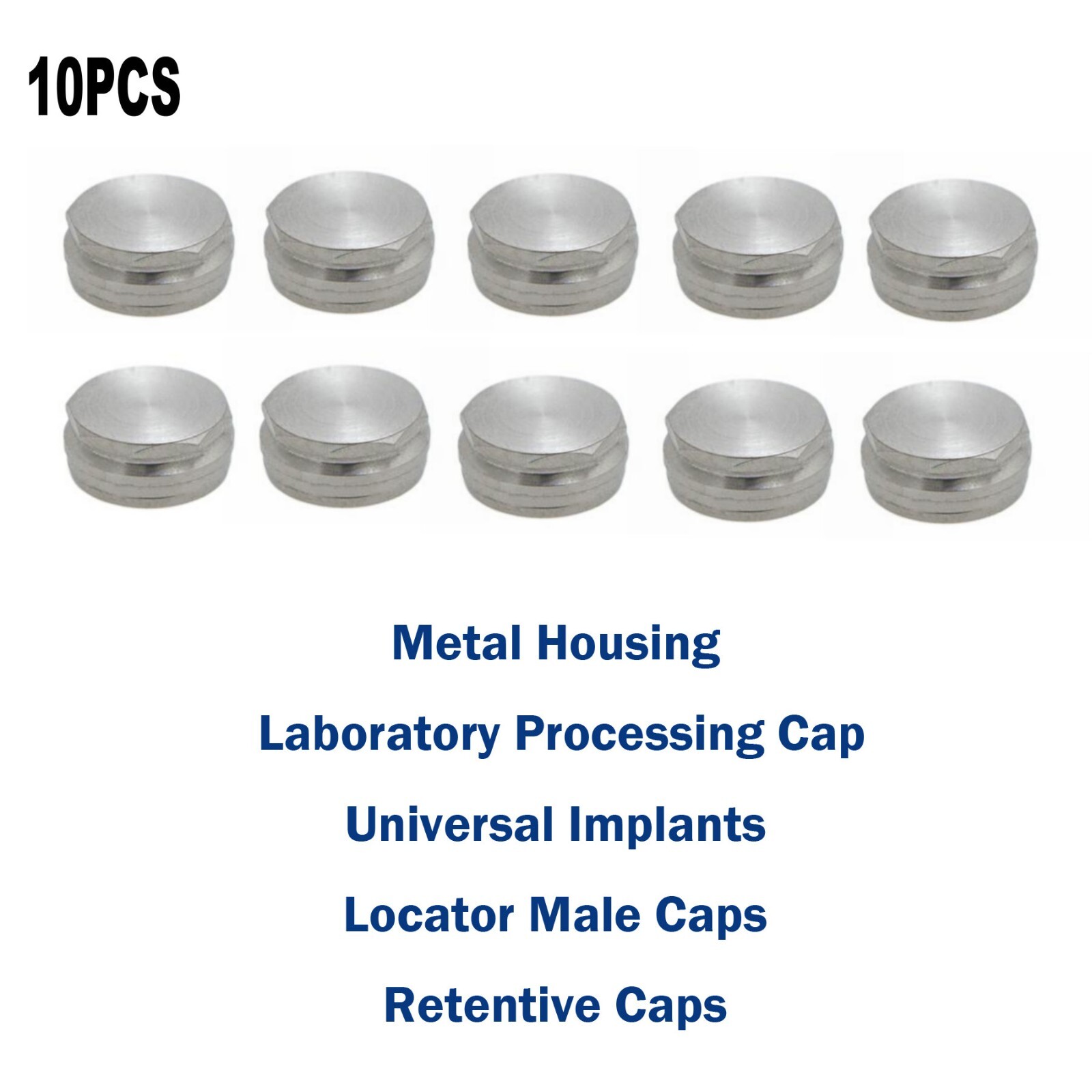 Dental Metal Housing Caps for Overdenture Removable Abutments Remove Tool