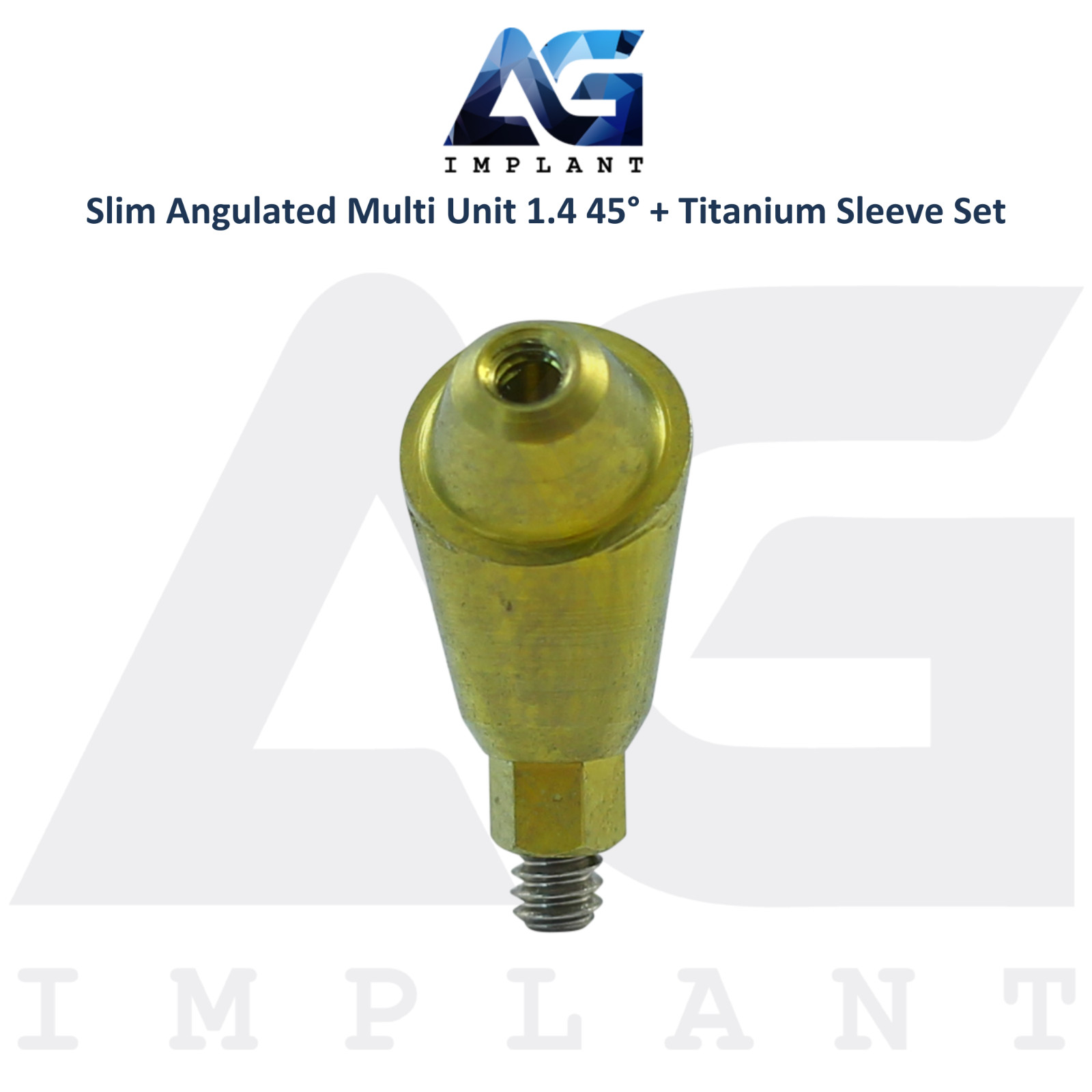5 Angulated Multi Unit 1.4 Prosthetic 45° Titanium Sleeve Slim Int Hex 2.0mm