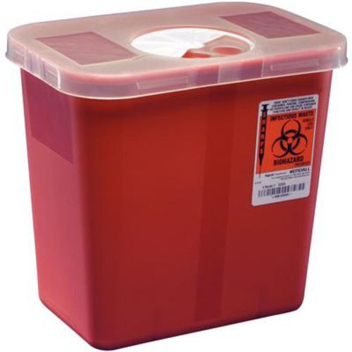 Kendall 8qt Red Phlebotomy Sharps Container, 1/Pk