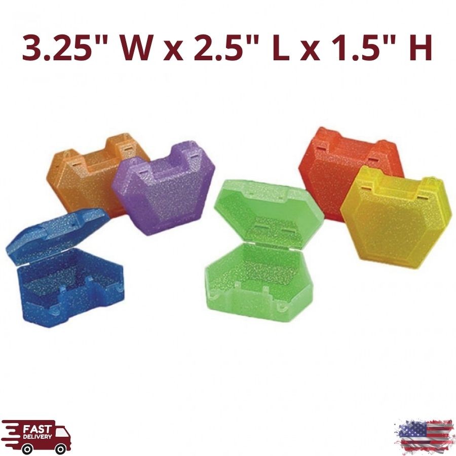 Dental Retainer Box 12/Box 1-1/2″ Deep Glitter Plastic Storage Appliance Case