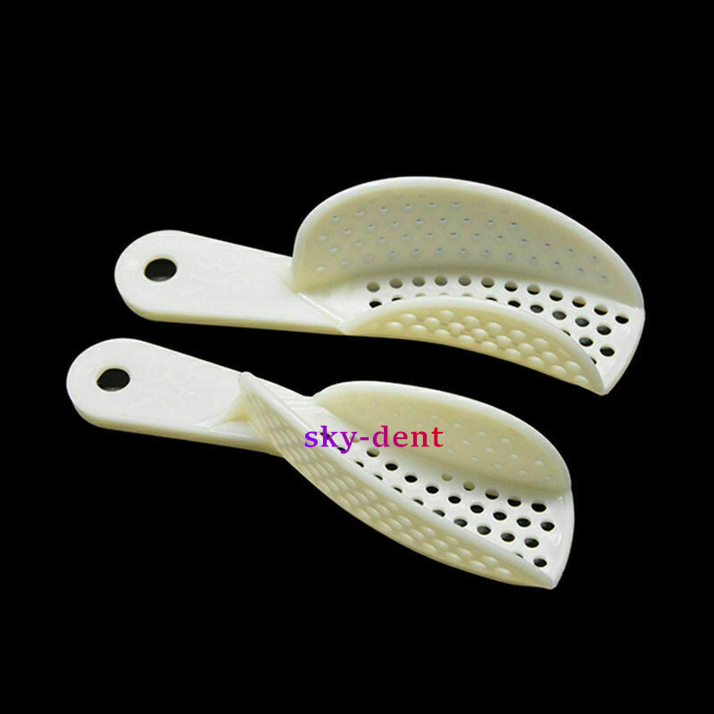 Plastic Dental Disposable Perforated Denture Impression Trays 5 Size Upper+Lower