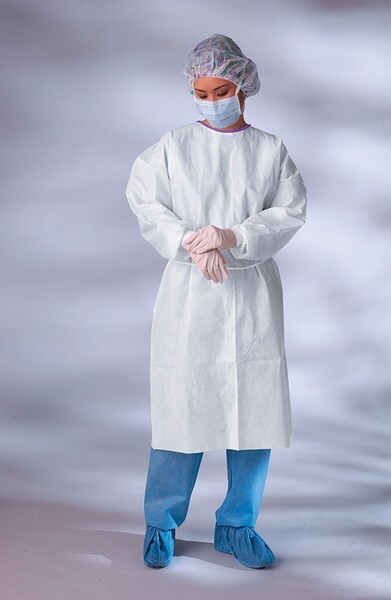 Medline Large White Isolation Gowns NONTH350 ( 8 Gowns Per Box)