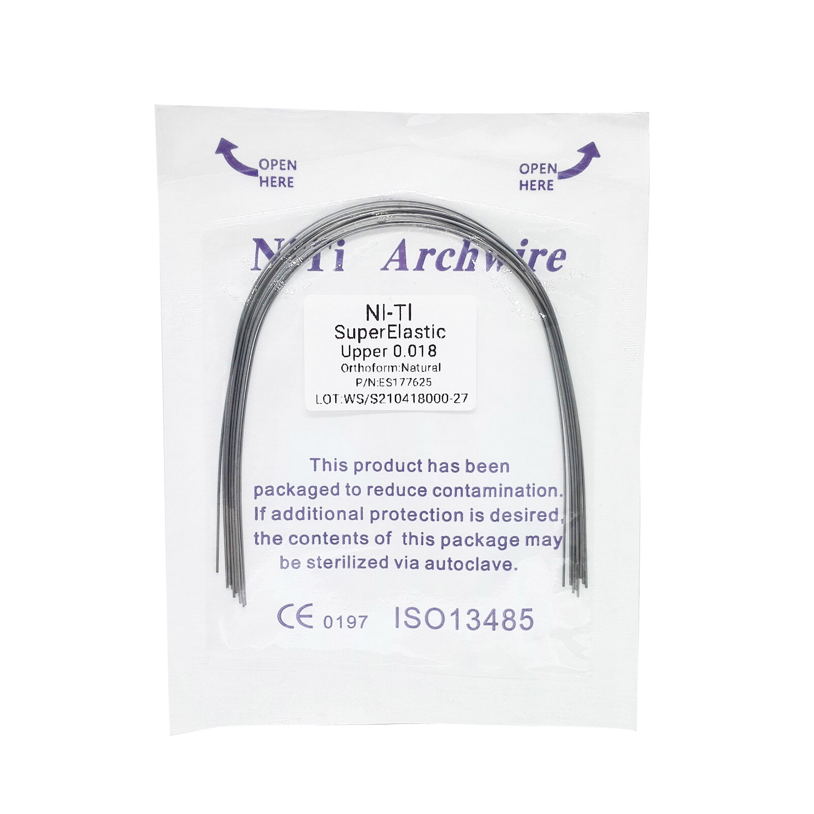 0.99$ Dental Orthodontic Super Elastic Niti Round Natural Form Arch Wire