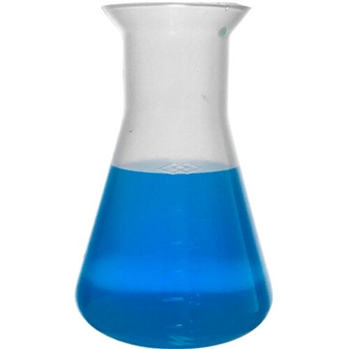 100ml Conical Flask, PP, Molded Graduations, Karter Scientific 252M1 (Pack 400)