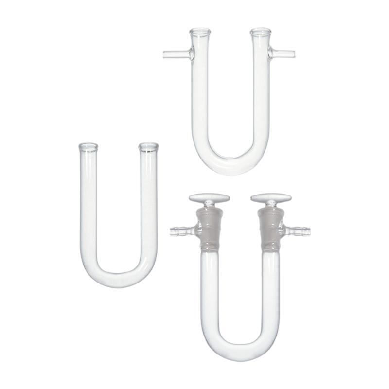 Lab Supply: Borosilicate U-shaped Glass Tube, Various Sizes, Chemistry Drying ca