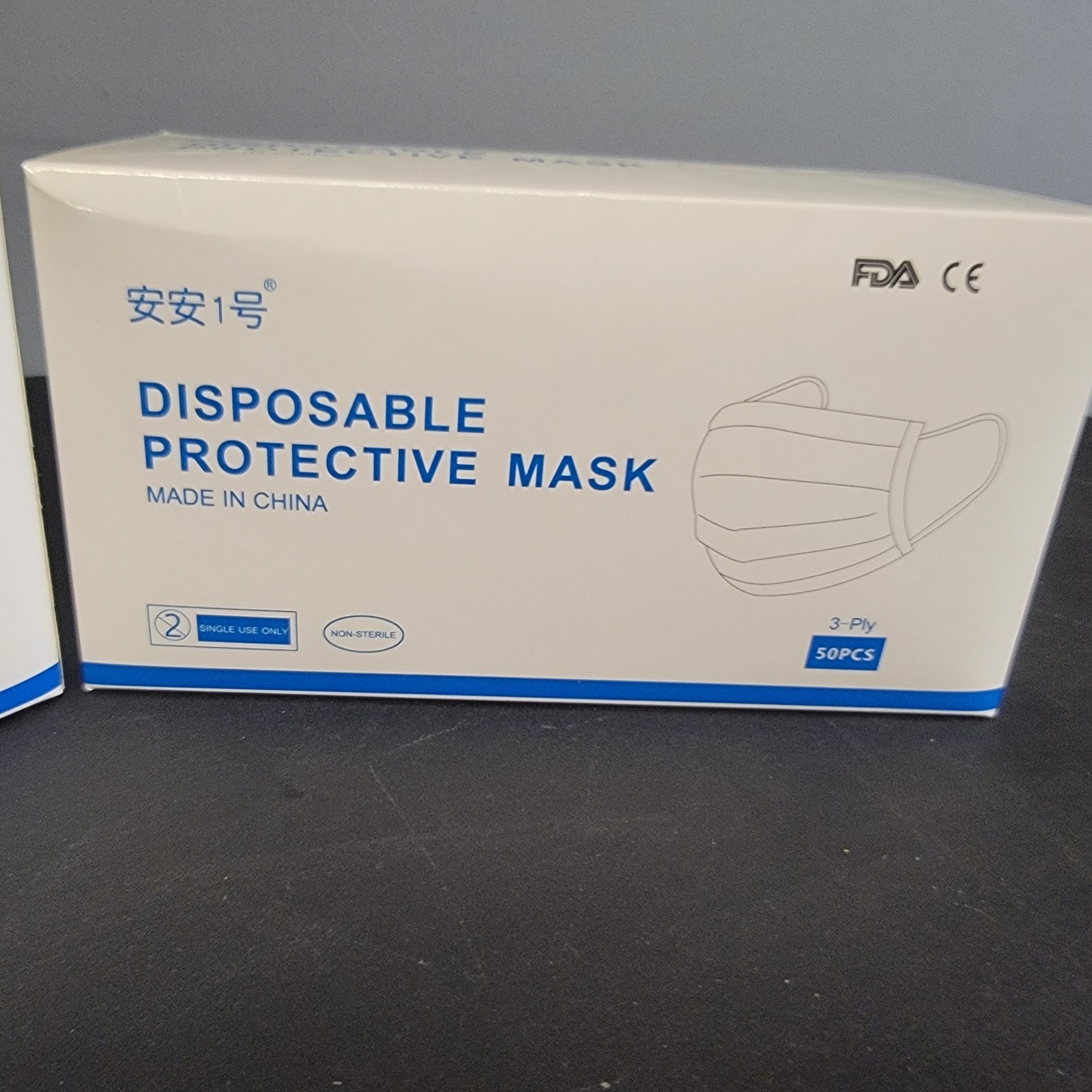 50 PCS Disposable Face Mask 3-Ply Non Medical Surgical Earloop Mouth Dust Cover
