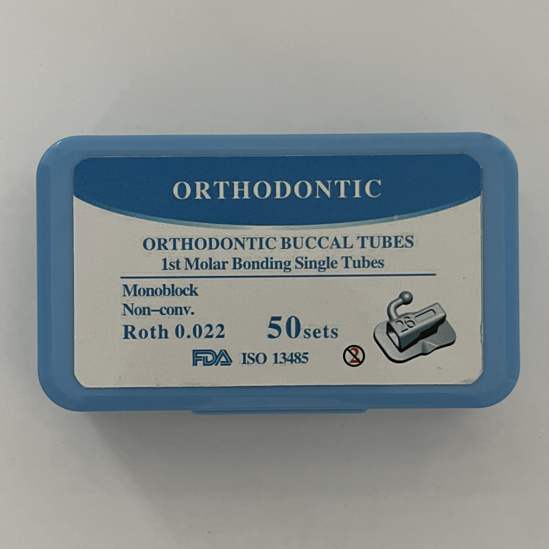 50 Sets Dental Orthodontic Buccal Tube 1st 2nd Molar Tube Roth MBT 022 Monoblock